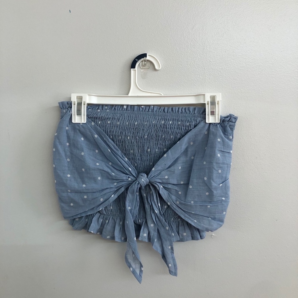 blue tube top